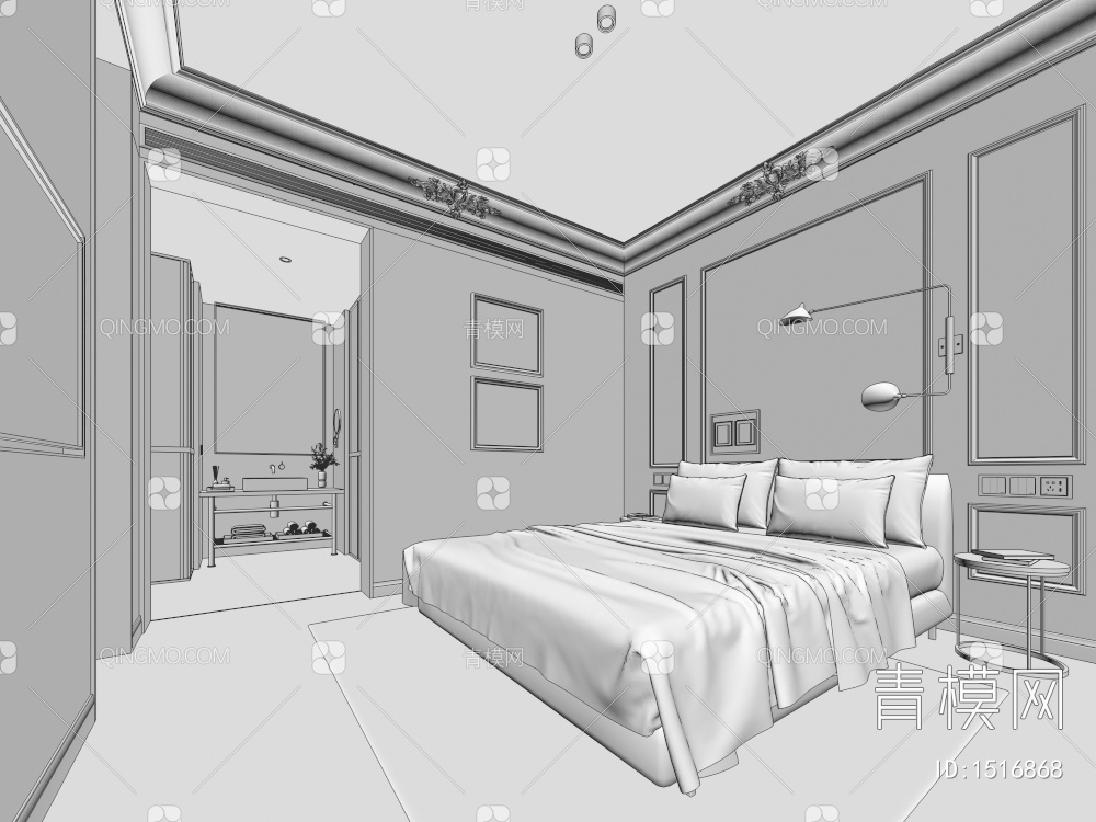 酒店套房 客房3D模型下载【ID:1516868】