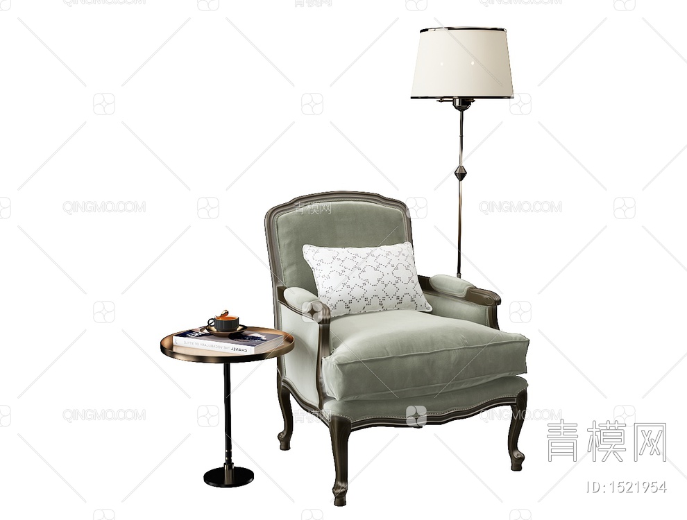 单人沙发3D模型下载【ID:1521954】