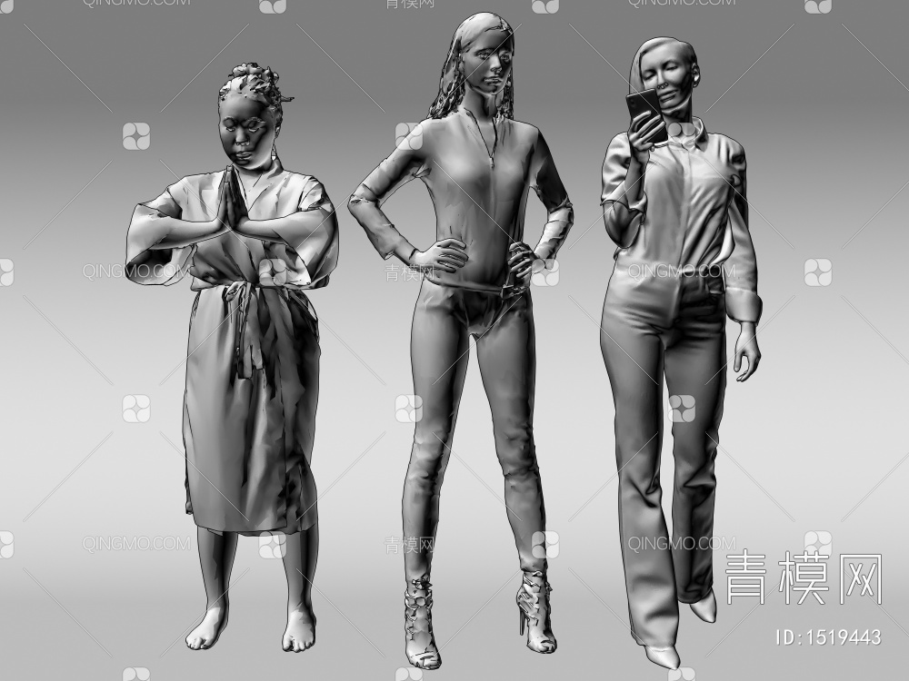 女人3D模型下载【ID:1519443】
