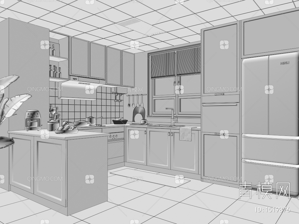 厨房3D模型下载【ID:1519876】