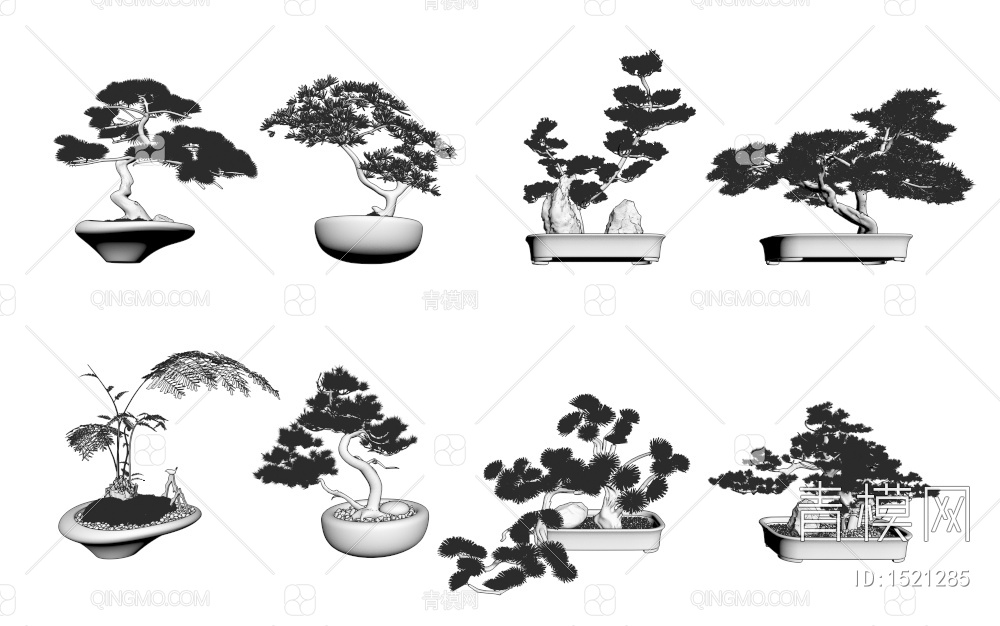 植物盆栽3D模型下载【ID:1521285】