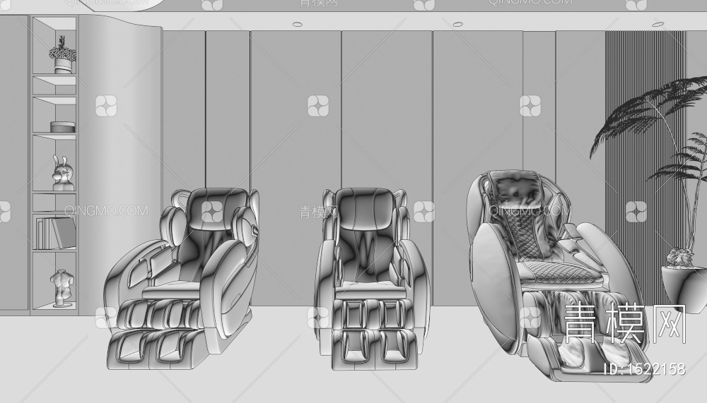 休闲按摩椅 电动按摩椅 按摩沙发 电动按摩沙发3D模型下载【ID:1522158】