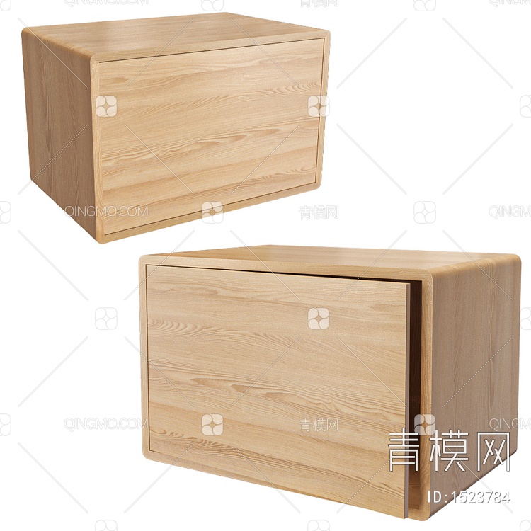 Trygge cabinet床头柜3D模型下载【ID:1523784】