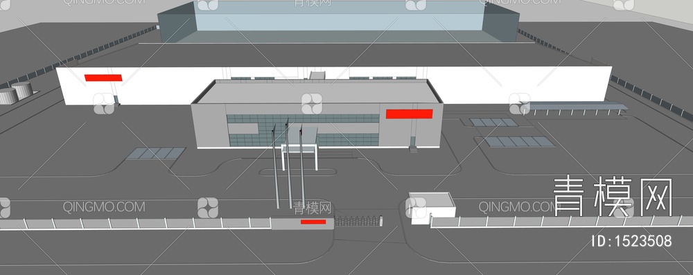 厂房组合SU模型下载【ID:1523508】