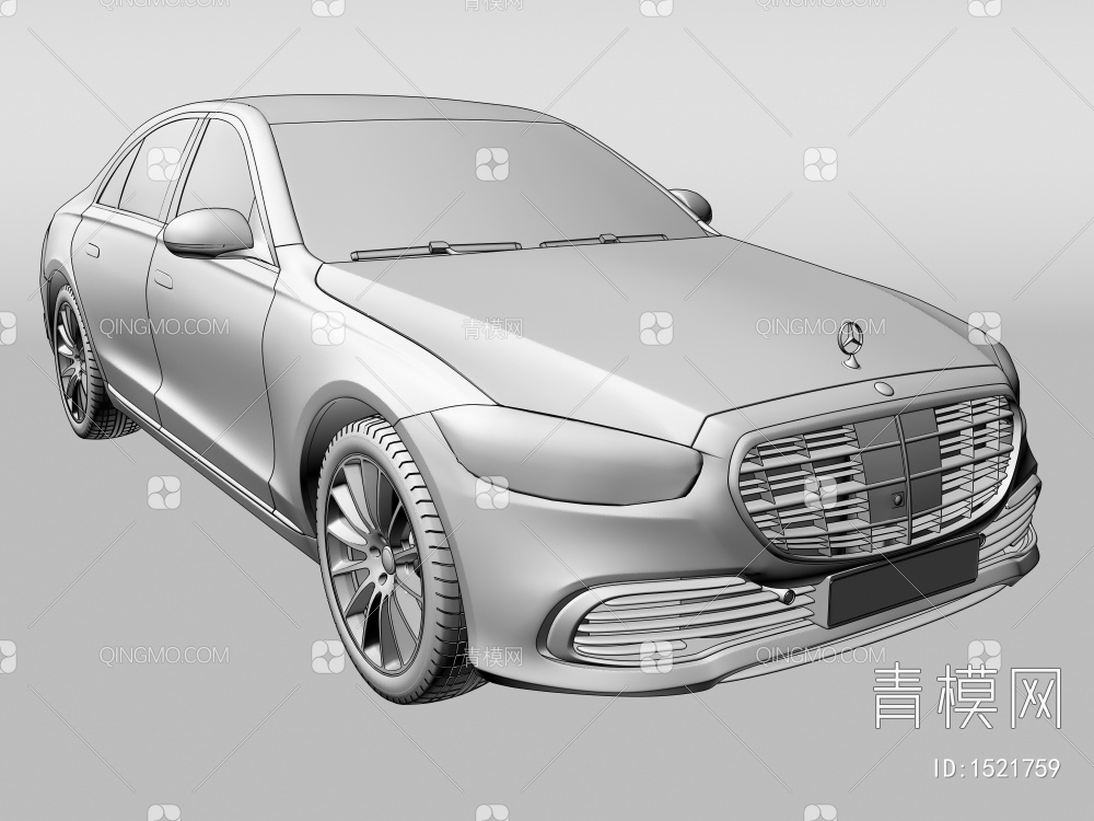 奔驰车3D模型下载【ID:1521759】