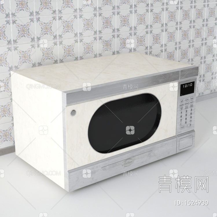 厨房用品白色微波炉3D模型下载【ID:1524930】