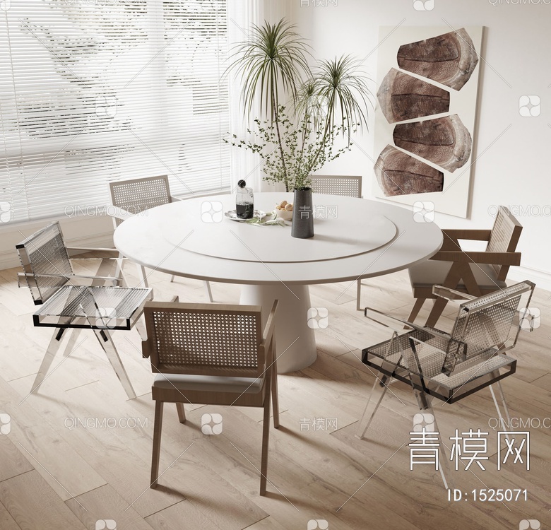 餐桌椅3D模型下载【ID:1525071】