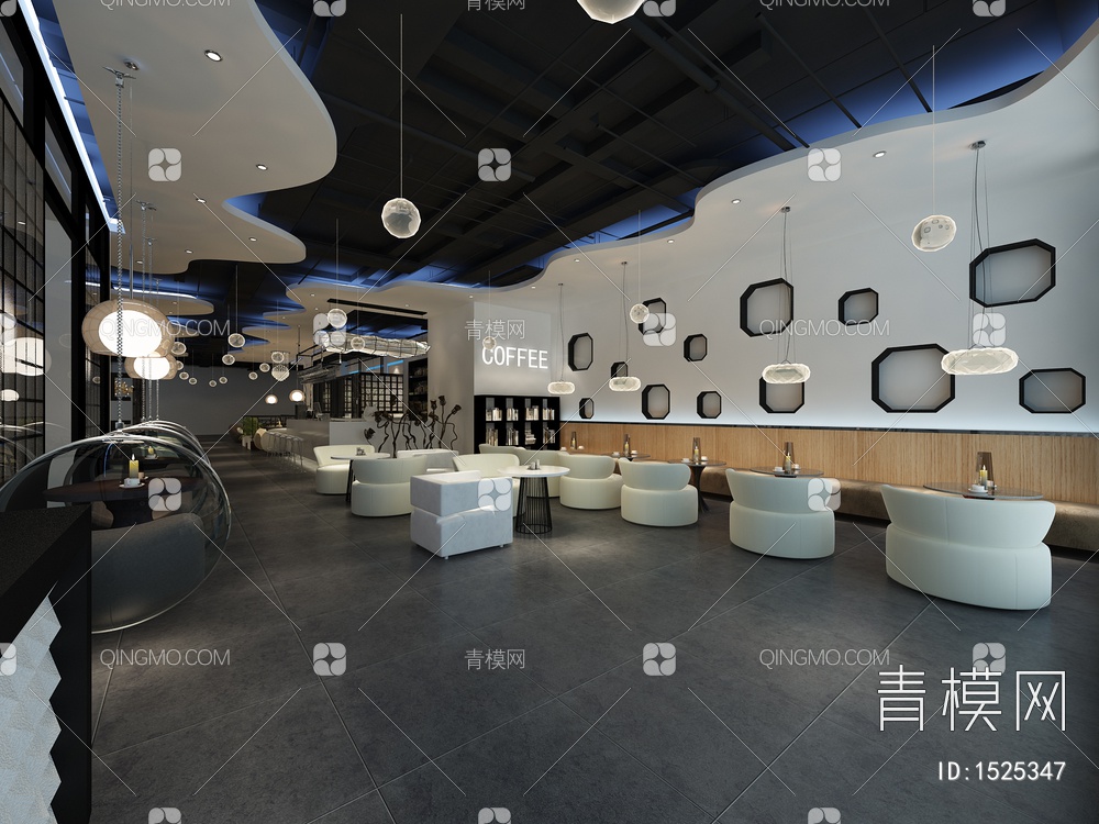 咖啡厅3D模型下载【ID:1525347】