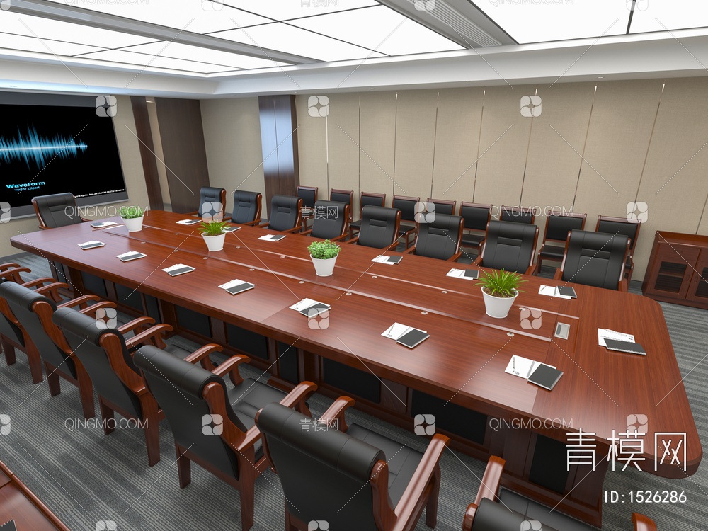 油漆会议桌3D模型下载【ID:1526286】