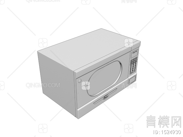 厨房用品白色微波炉3D模型下载【ID:1524930】