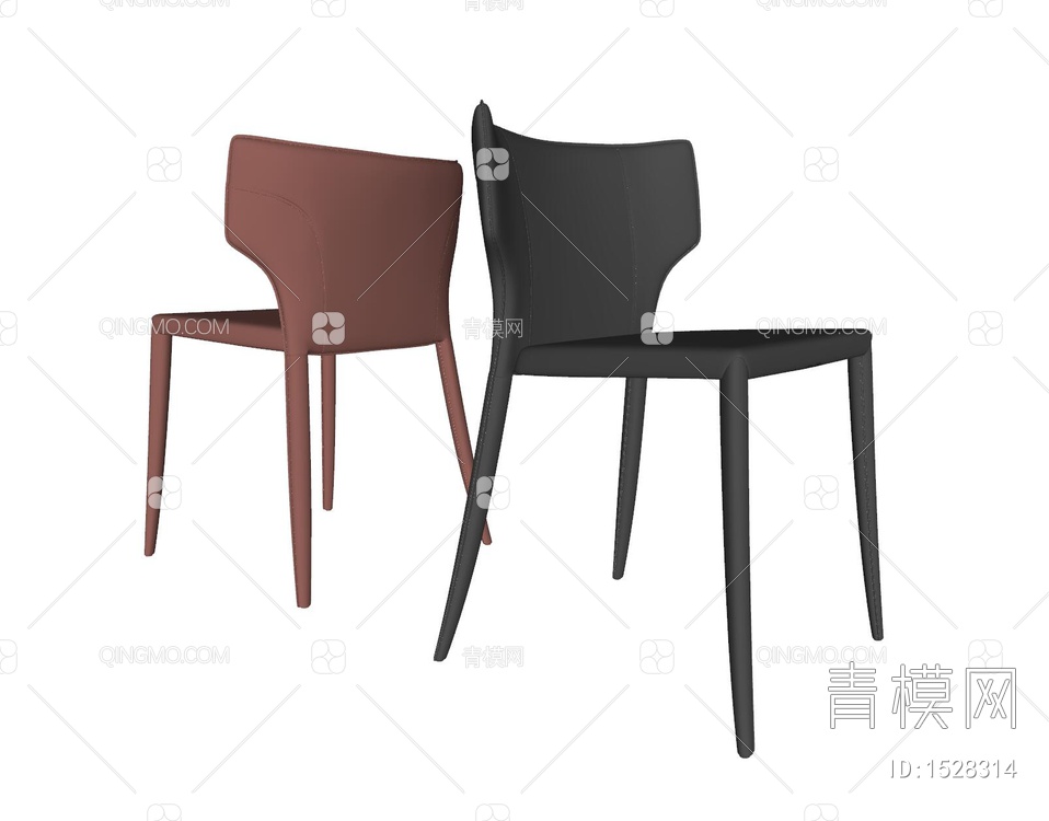 单椅  餐椅  椅子SU模型下载【ID:1528314】