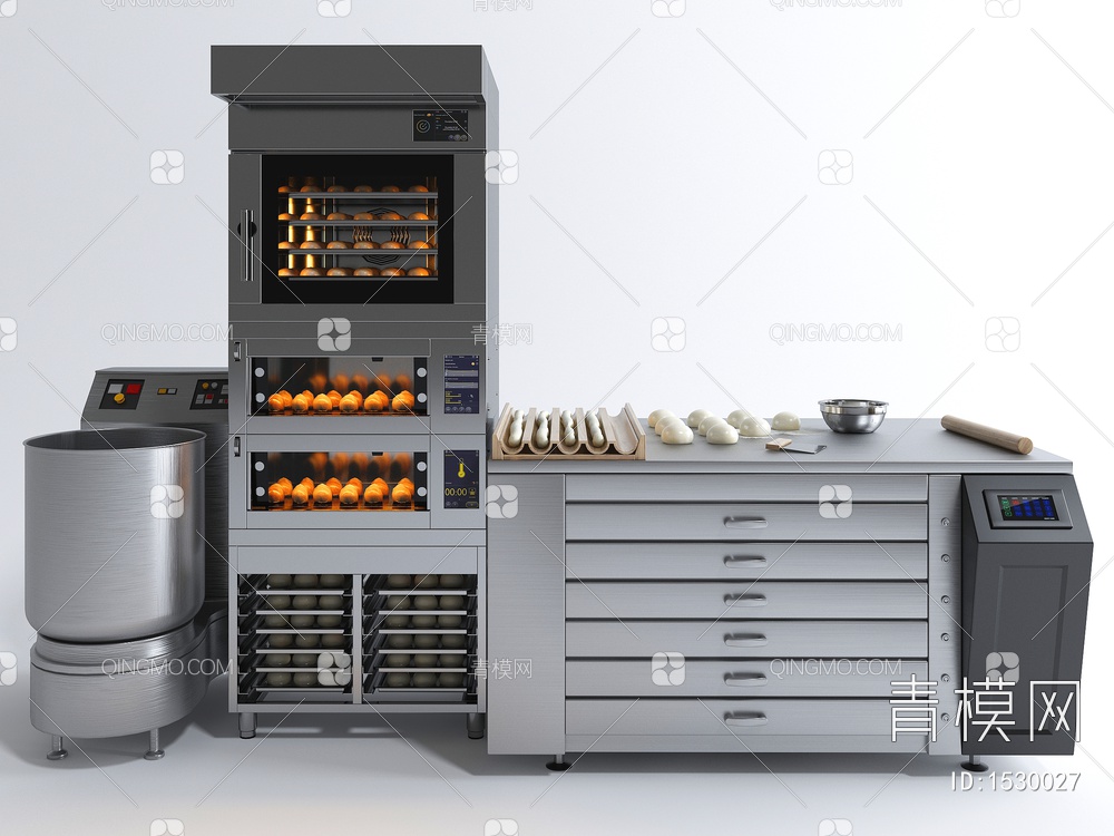 厨房电器3D模型下载【ID:1530027】