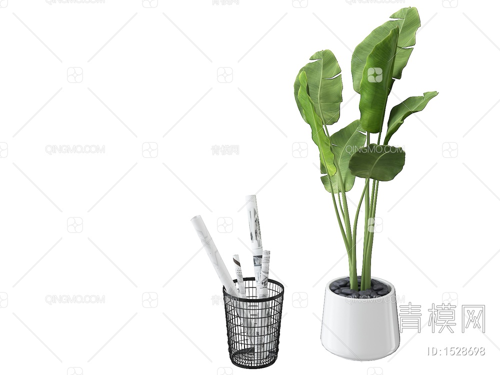 植物盆栽3D模型下载【ID:1528698】