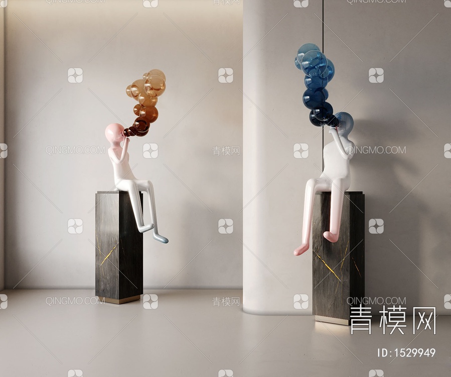 室内雕塑装置3D模型下载【ID:1529949】