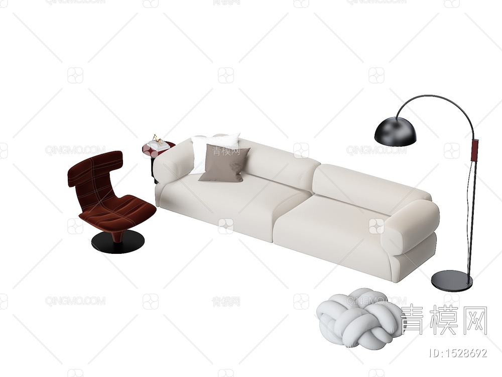 多人沙发3D模型下载【ID:1528692】