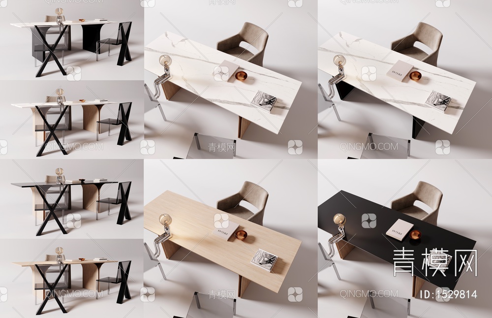 书桌椅3D模型下载【ID:1529814】