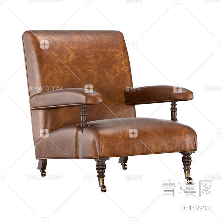 单人沙发3D模型下载【ID:1529331】