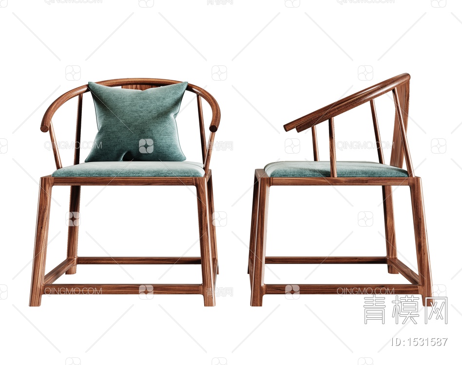 餐椅 单椅3D模型下载【ID:1531587】