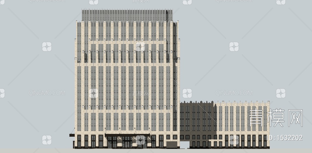 高层建筑组合SU模型下载【ID:1532202】