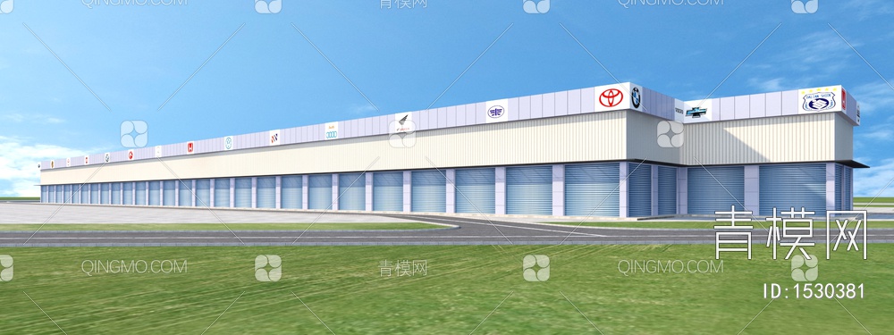 庆华汽车产业园3D模型下载【ID:1530381】