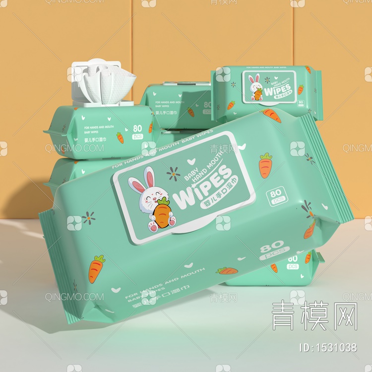 兔子 湿巾3D模型下载【ID:1531038】