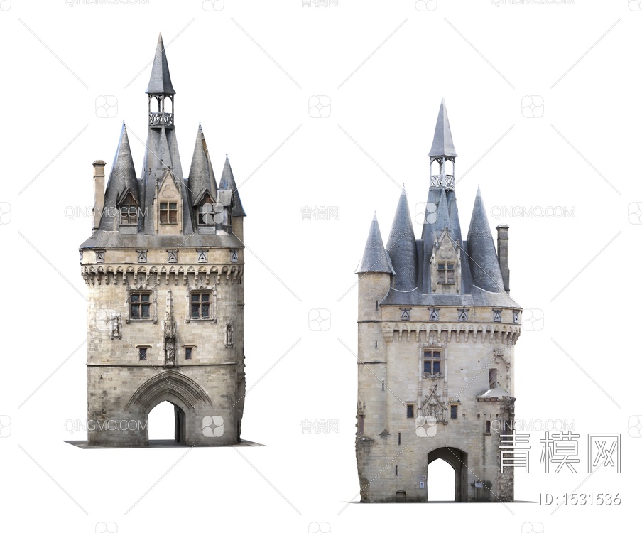 古建筑 古城堡3D模型下载【ID:1531536】