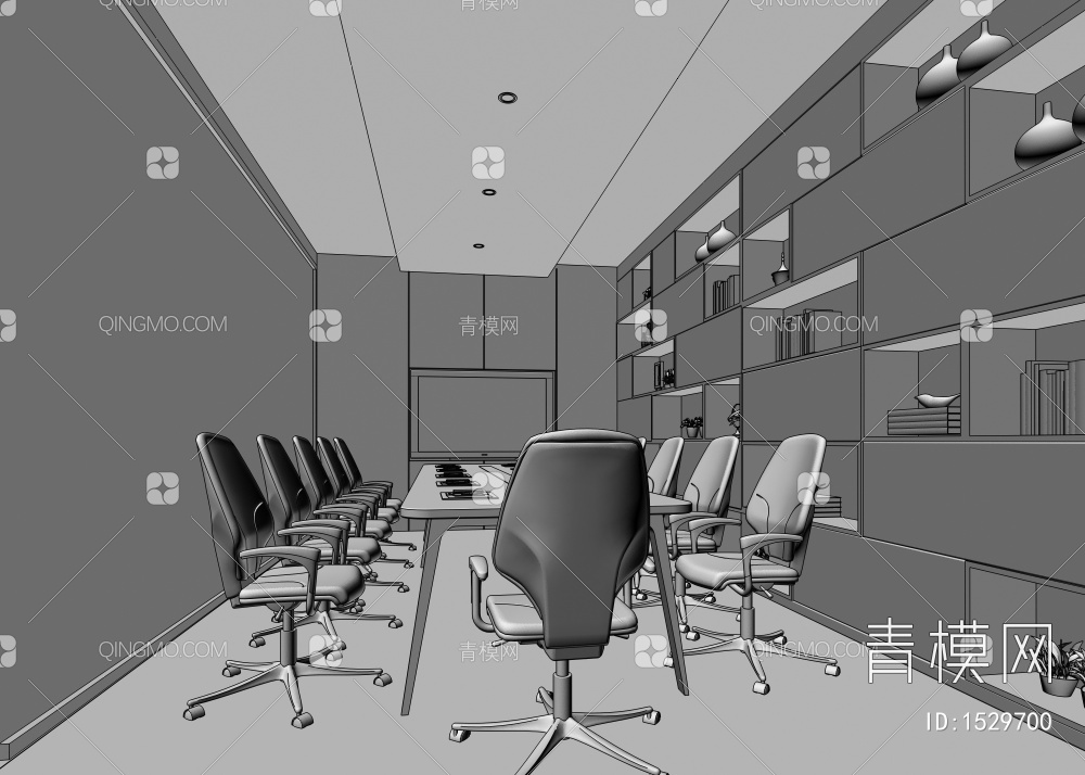会议室、办公区3D模型下载【ID:1529700】