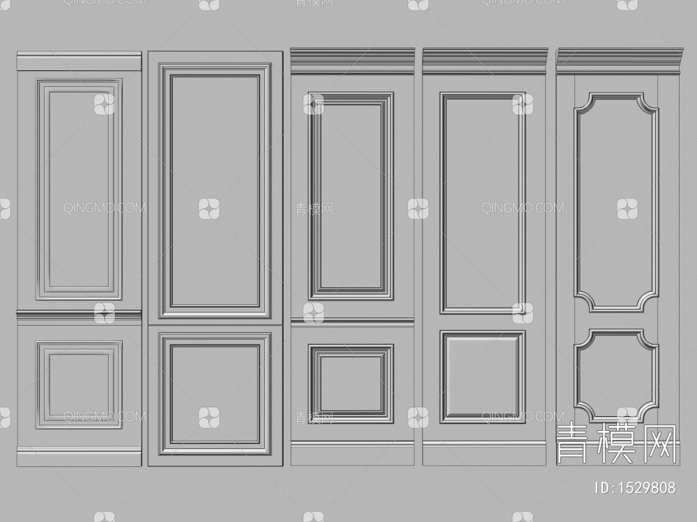 护墙板3D模型下载【ID:1529808】