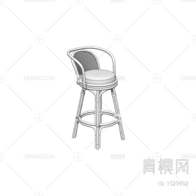 吧椅3D模型下载【ID:1529802】