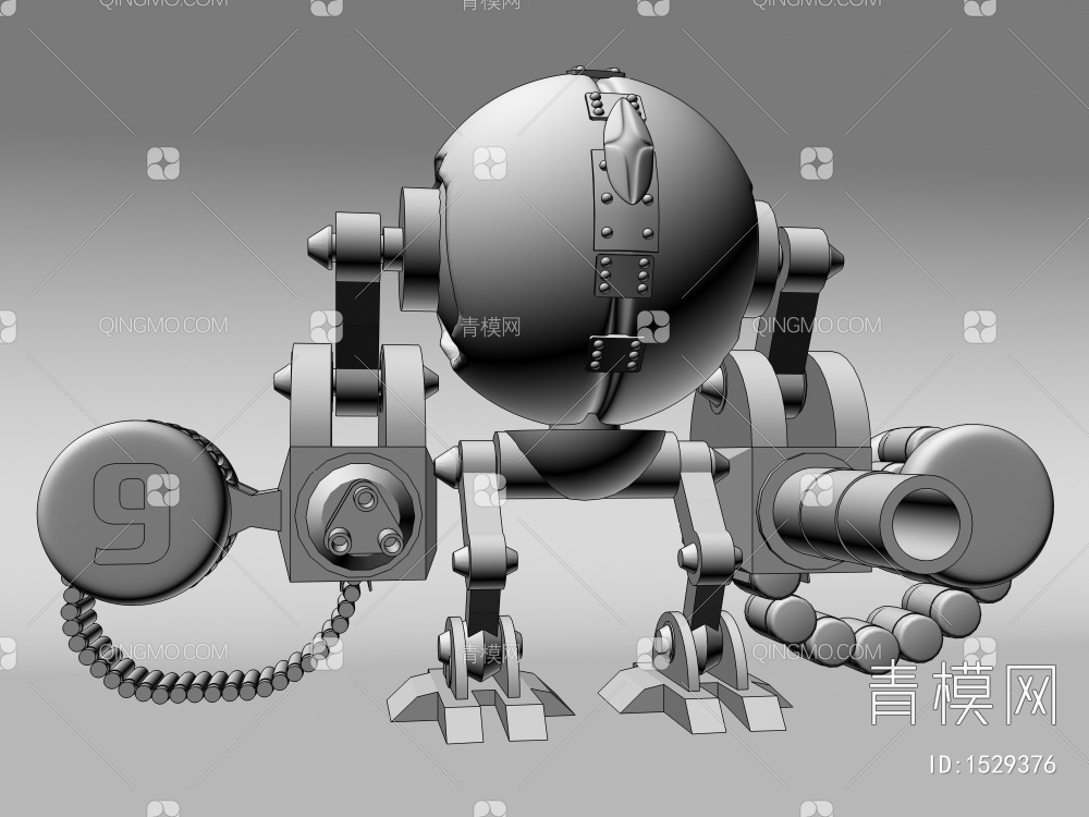 玩具机甲3D模型下载【ID:1529376】