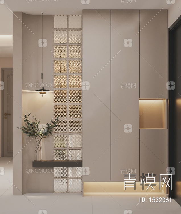 【玄关3D模型】-现代VR无灯光有贴图MAX2016玄关3d模型下载-ID1532061-免费3Dmax模型库 - 青模3d模型网