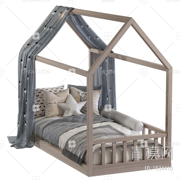 儿童床3D模型下载【ID:1534410】