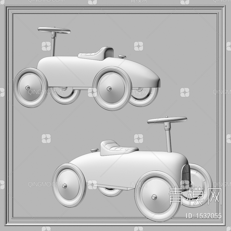 儿童玩具车3D模型下载【ID:1532055】
