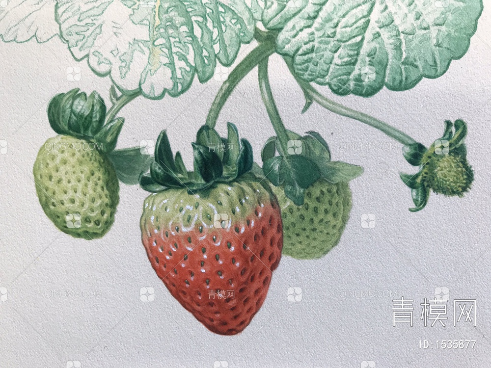 草莓装饰画贴图下载【ID:1535877】