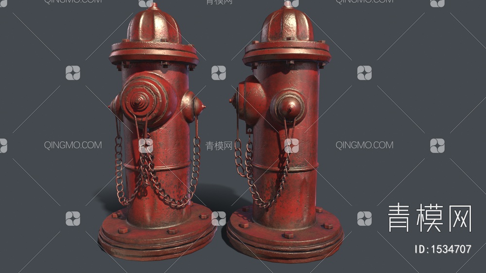 路边破旧消防栓3D模型下载【ID:1534707】