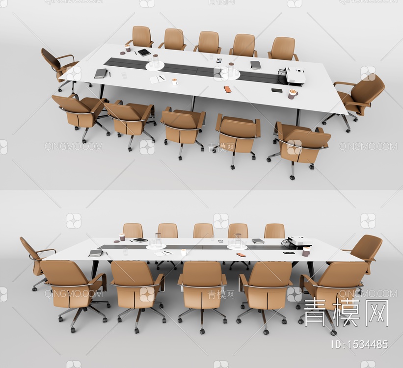 会议桌椅SU模型下载【ID:1534485】