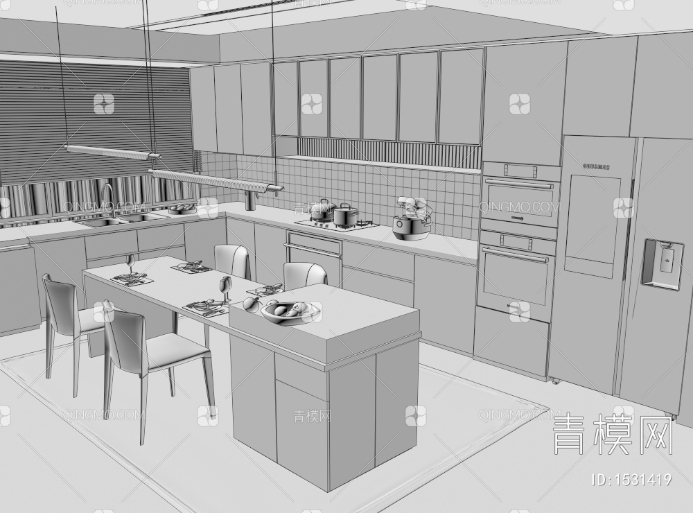 厨房3D模型下载【ID:1531419】
