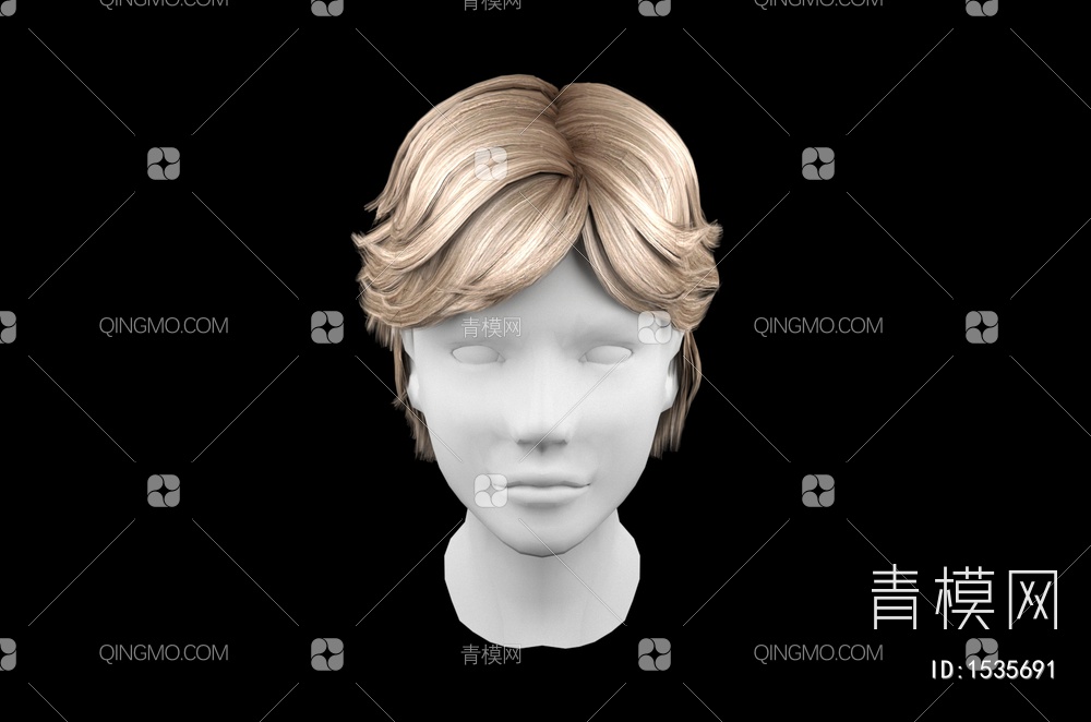 男士发型设计3D模型下载【ID:1535691】