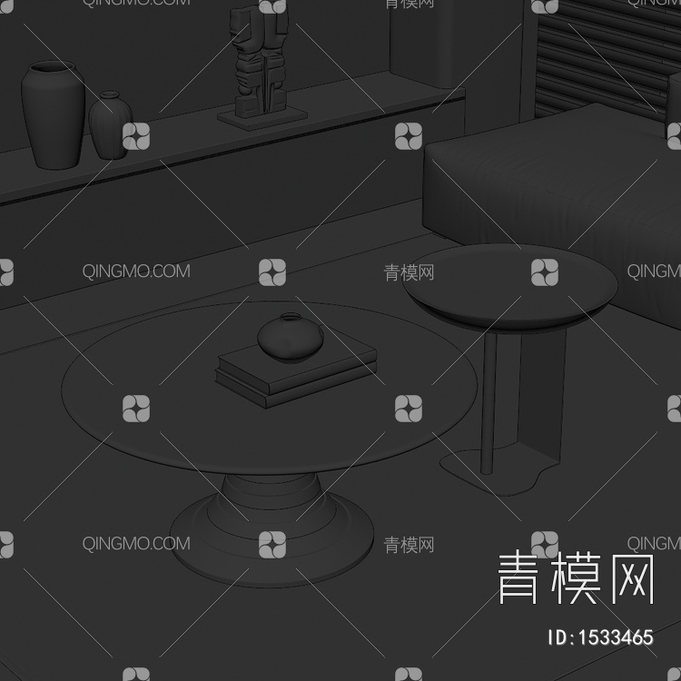 茶几 饰品 摆件3D模型下载【ID:1533465】