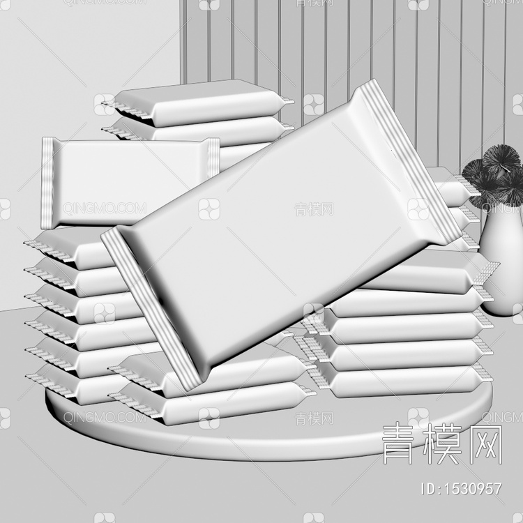 小包湿巾 便携湿巾 湿巾3D模型下载【ID:1530957】