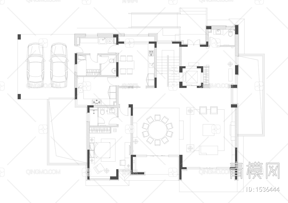 大平层-别墅-小户型-CAD平面图案例整理合集【ID:1536444】