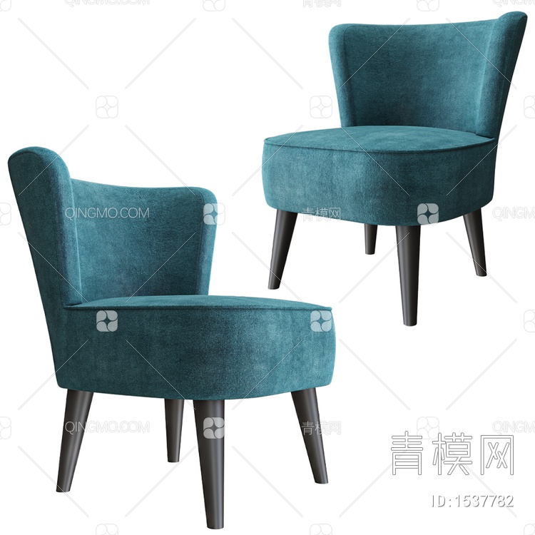 Fotel Retro休闲单椅3D模型下载【ID:1537782】