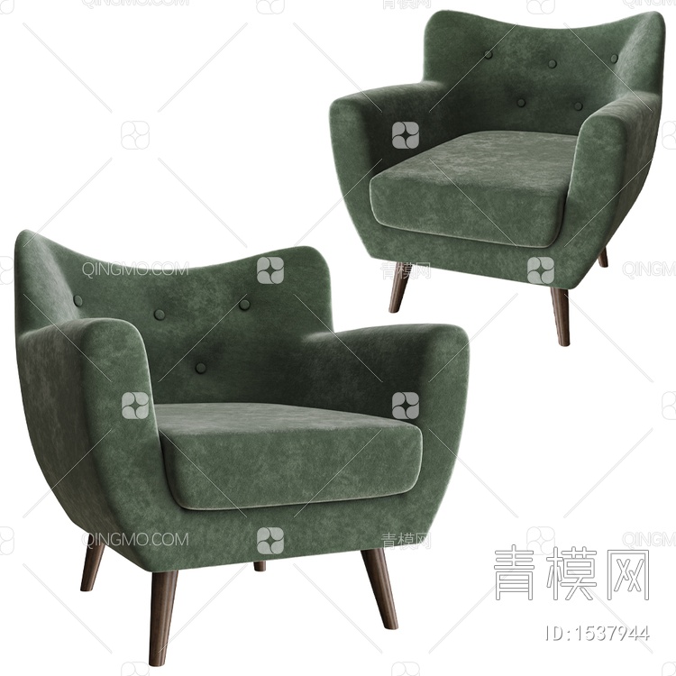 Ruben fotel休闲单人沙发3D模型下载【ID:1537944】