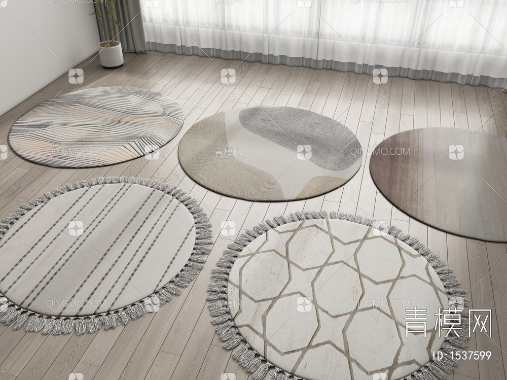 圆形地毯3D模型下载【ID:1537599】