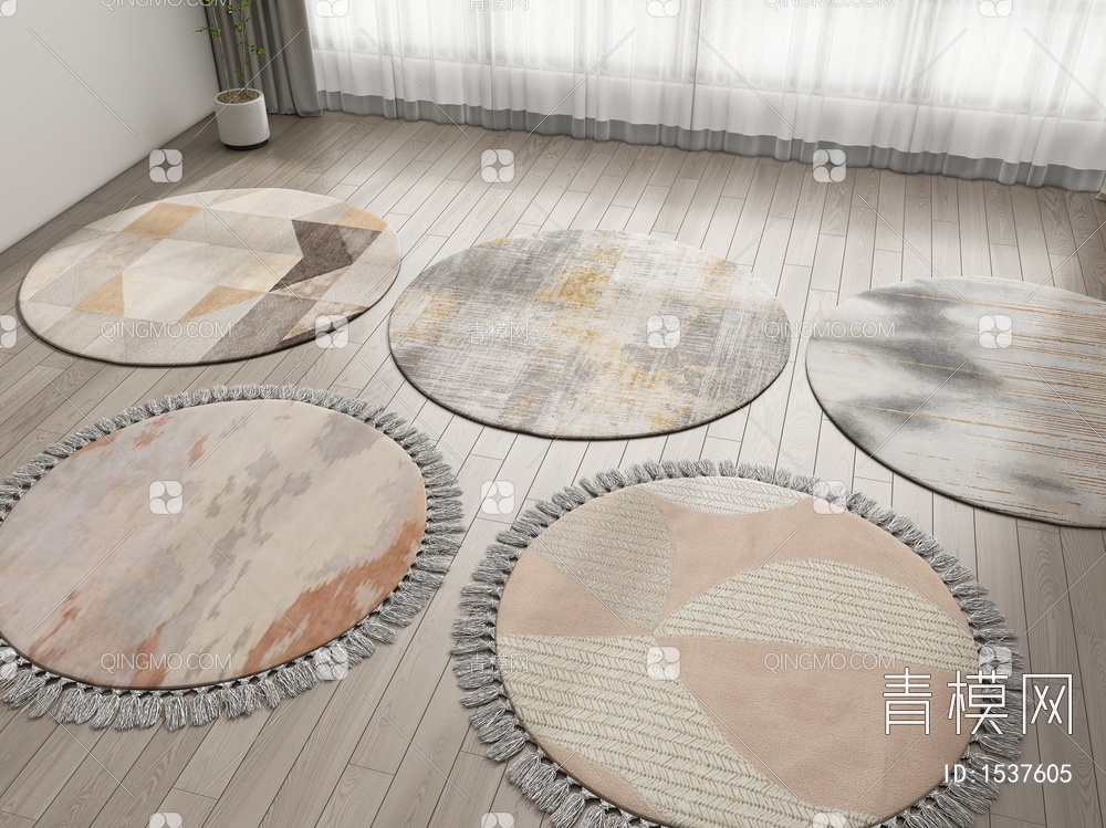 圆形地毯3D模型下载【ID:1537605】