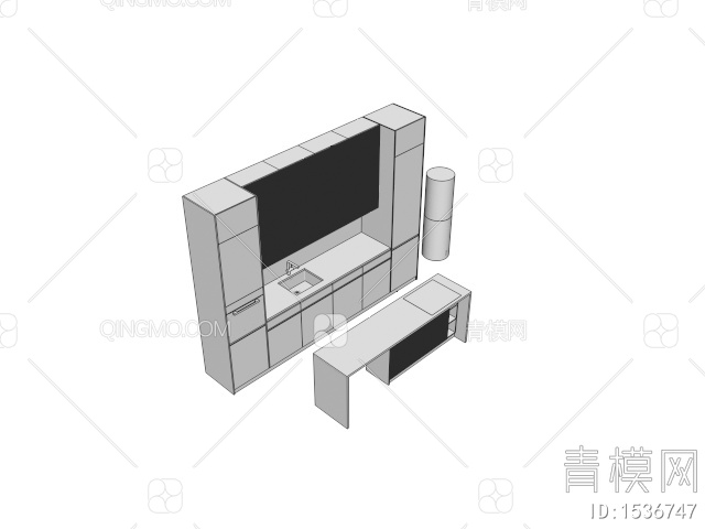 厨房橱柜3D模型下载【ID:1536747】