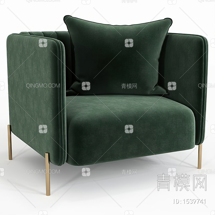 单人沙发3D模型下载【ID:1539741】
