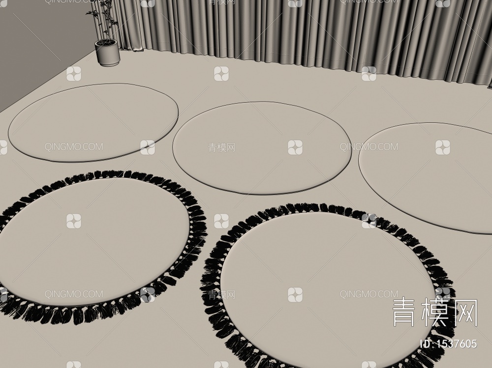 圆形地毯3D模型下载【ID:1537605】