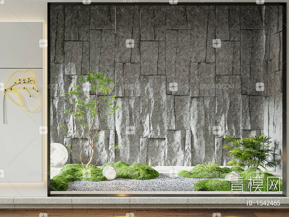 景观小品，植物造景3D模型下载【ID:1542465】
