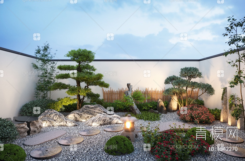 庭院景观3D模型下载【ID:1542270】